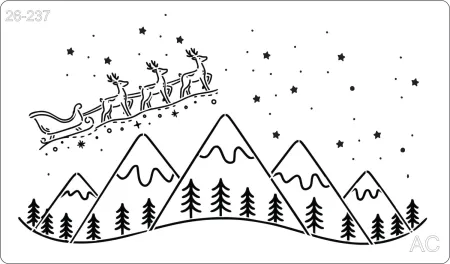 Stencil  Montanha  - Natal - 26-237