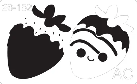 Stencil morango c/ carinha 26-152