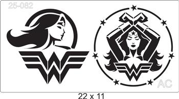 Stencil   Mulher Maravilha ( Super Heróis) 25-082