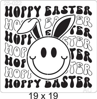 Stencil  Páscoa Hoppy Easter 25-022