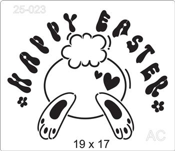 Stencil  Páscoa Hoppy Easter 25-023
