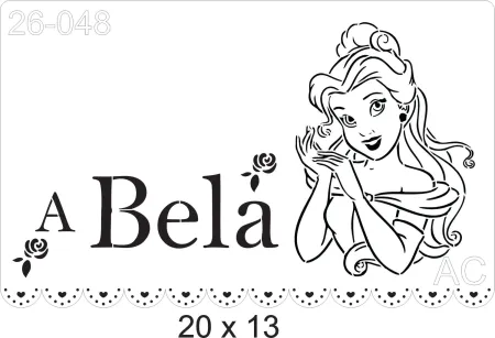 Stencil Princesa A Bela 26-048