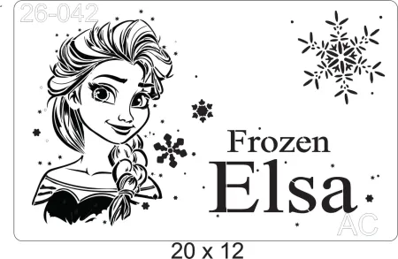 Stencil  Princesa Elsa  26-042