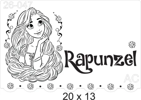 Stencil Princesa Rapunzel 26-047