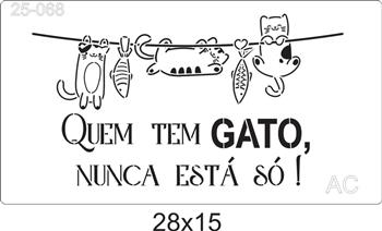Stencil Quem tem Gatos... 25-068