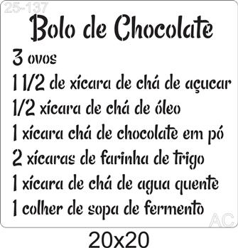 Stencil Receita Bolo de chocolate  25-137
