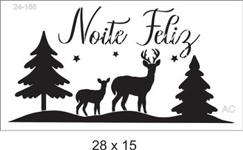 Stencil Renas Noite Feliz  24-168