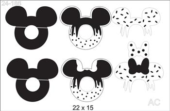 Stencil  Roquinhas  Minnie/Michey 24-186