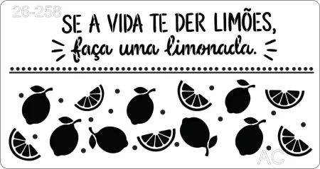 Stencil  Se a vida te der limões... limão, fruta   26-258