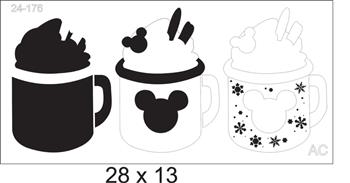 Stencil  Sorvete Minnie/Michey 24-176