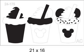 Stencil  Sundae Minnie/Michey 24-175