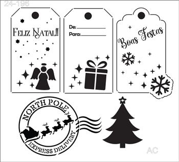 Stencil Tags Natal  24-196