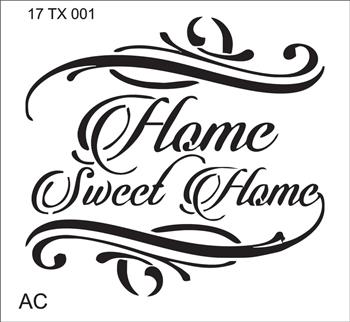 Stencil Texto HOME SWEET HOME   17tx001