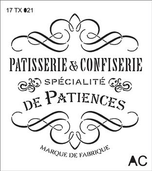 Stencil Texto Patisserie  17tx021