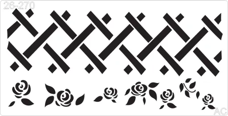 Stencil  Treliça com rosas      26-270