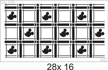 Stencil Xadrez Mickey  24-108