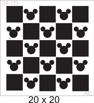 Stencil Xadrez Mickey  24-111