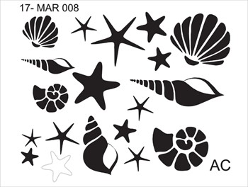 Stencils  CONCHAS COD 17mar008