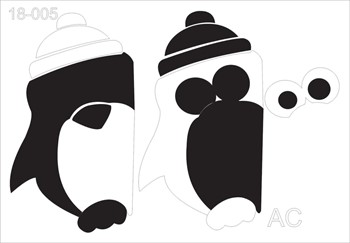 Stencils PINGUIM DE COZINHA COD 18coz005