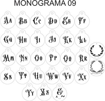 t Monograma/Alfabeto  09