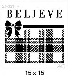 Stencil  Believe Xadrez  21-321