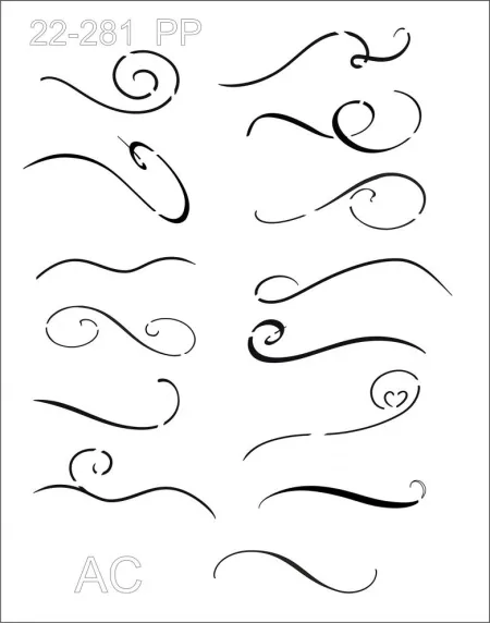 Stencil  Arabescos Ornamentais  22-281