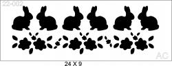 Stencil Barra Coelhinhos 22-002