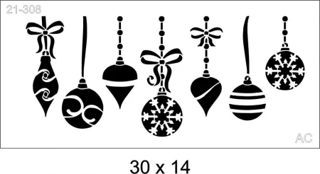 Stencil   Bolas de Natal 21-308