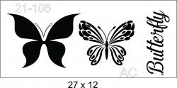 Stencil   Borboleta 21-105