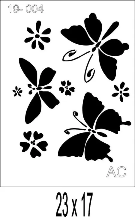 Stencil BORBOLETAS 19-004