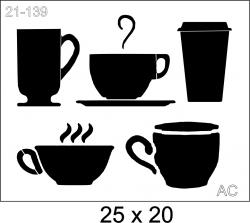 Stencil Xícaras 21-139