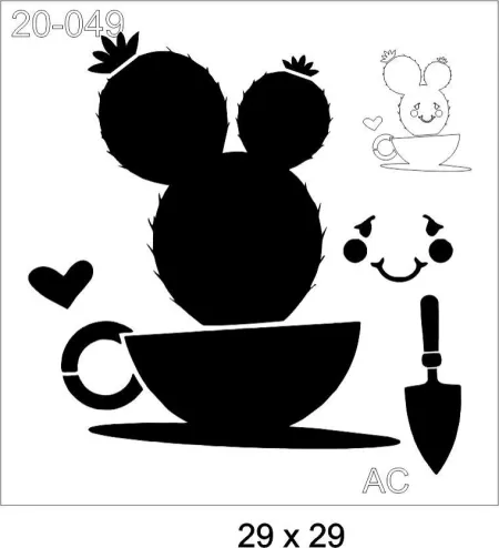Stencil cacto 20-049
