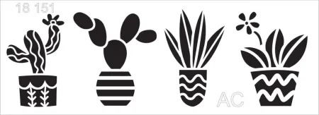 Stencil CACTOS E SUCULENTAS  18-151