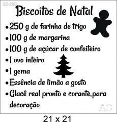 Stencil Receita  Biscoitos de Natal 22-200