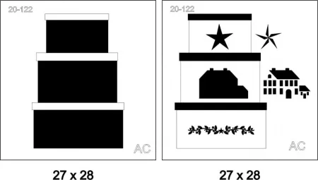 Stencil caixas country 20-122