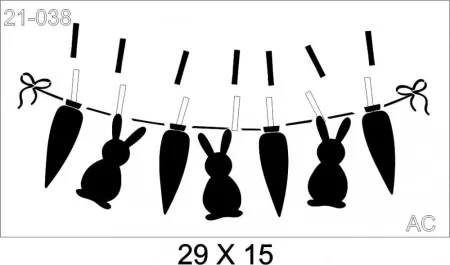 Stencil   coelhinhos 21-038