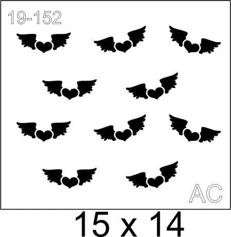 Stencil  CORAÇÃO 19inf152