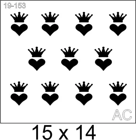 Stencil  CORAÇÃO  19inf153