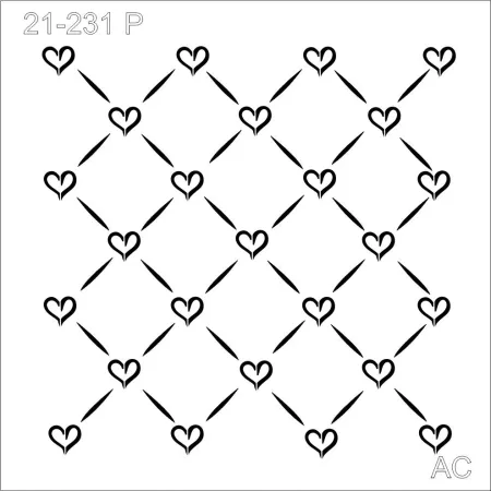 Stencil   corações Cod 21-231