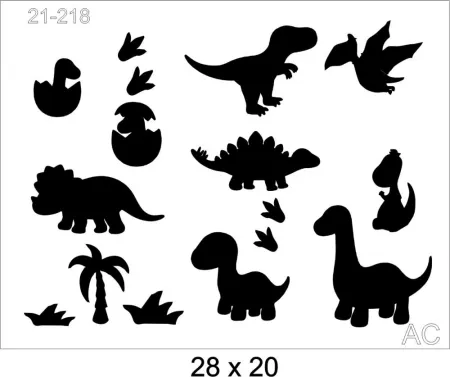 Stencil Dinossauros baby 21-218