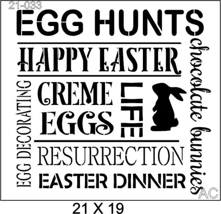Stencil   Easter Cod -21-033