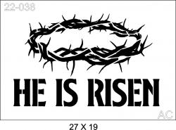 Stencil   He is Risen (ELE ESTÁ RESSUSCITADO)      22-038