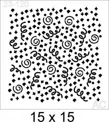 Stencil  Estamparia confetes Ref: 23-120