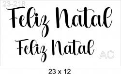 Stencil Feliz Natal 23-218