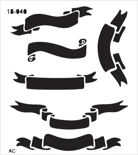 Stencil Flamulas  18vr040