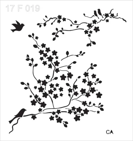 Stencil Flor de laranjeira    17f019