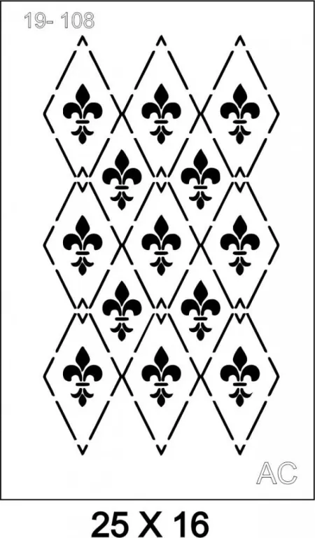 Stencil Flor de Liz 19-108