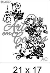 Stencil flores 19FLO042