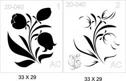 Stencil  flores  20FLOR040
