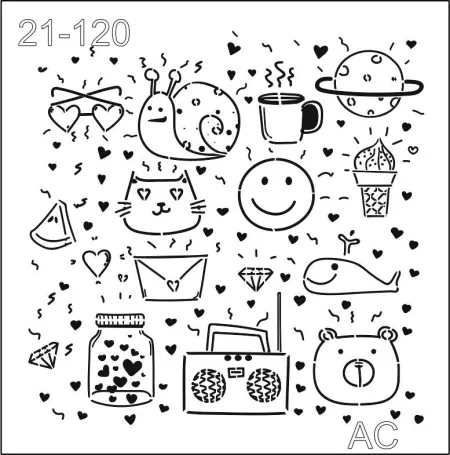 Stencil Fofuras 21-120